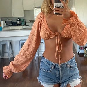 Front Tie Crop Top
